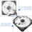 2Conjuntos Kit 5 Ventiladores 12Cm Rgb Com Controlador Para Pc 4