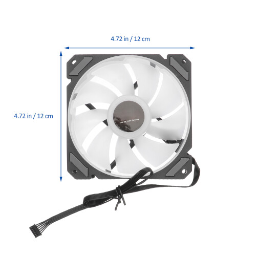 2Conjuntos Kit 5 Ventiladores 12Cm Rgb Com Controlador Para Pc 1