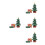 4Conjuntos Natal Para Com Ornamento Resina 9