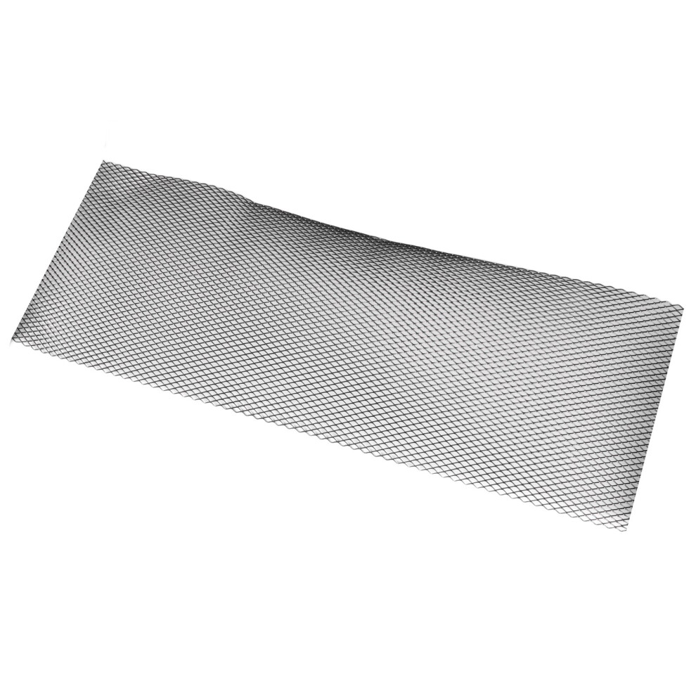 Universal Car Front Center Grille Rhombic Mesh Aluminum Fits Most Vehicles Black 9371371189122