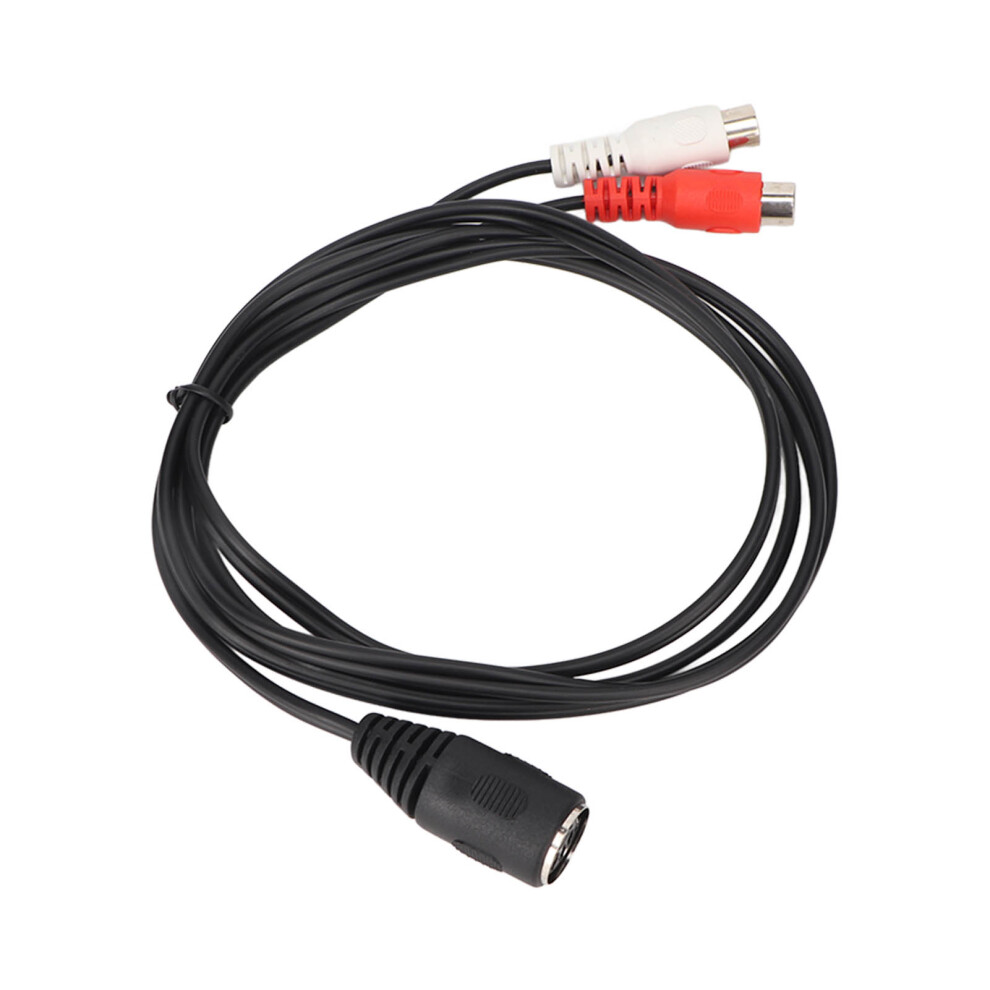 Din 7 Pin To 2 Rca Cable 4.9Ft Female Y Splitter For Piano Sound Equipment 9381371189770