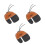 Comfort Fit 3pcs Archery Finger Tabs Double Layer PU Leather Brown 2
