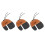 Comfort Fit 3pcs Archery Finger Tabs Double Layer PU Leather Brown 14