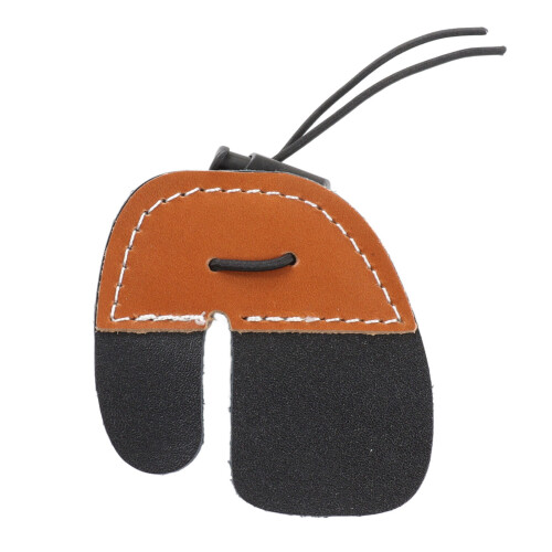 Comfort Fit 3pcs Archery Finger Tabs Double Layer PU Leather Brown 2
