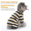 Weiche Stretch-Hundepajamas, leckresistent, warm, gestreift S 3
