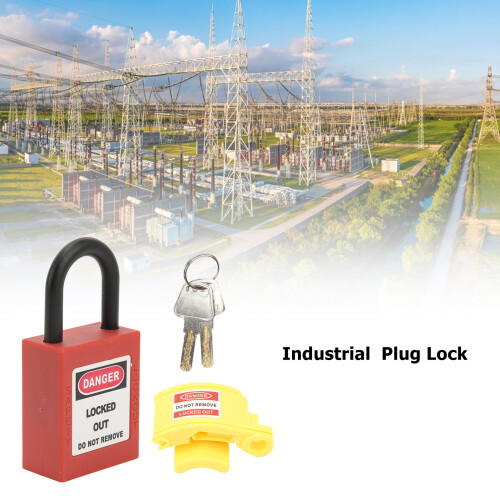 Waterproof Nylon Lockout Kit for Industry, Plastic Lockout Safety Tool 2