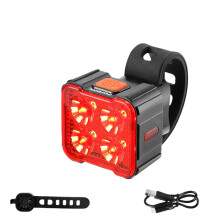 Fietsverlichting voor en achter voor nachtritten, USB oplaadbare fietskoplamp en achterlichtset met Type-C-aansluiting, waterdichte lampen met