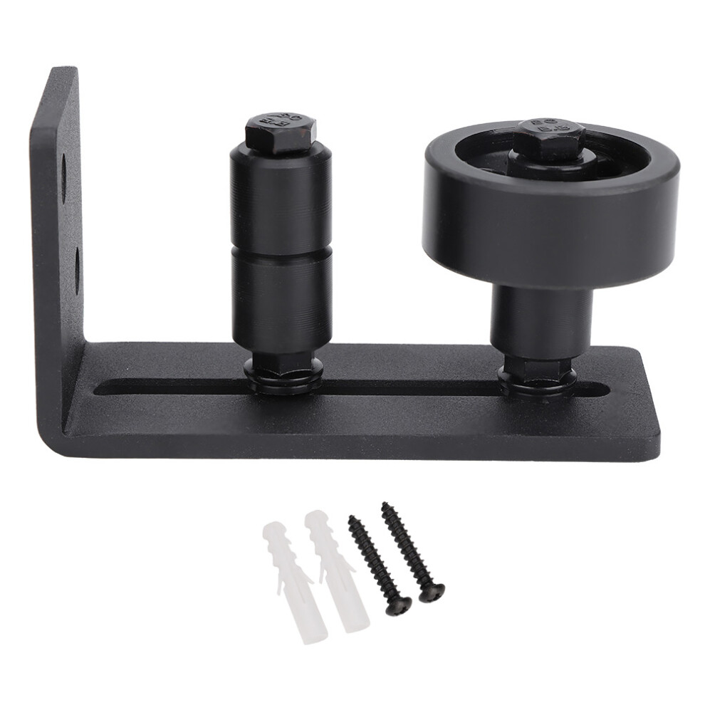 Easy To Install Sliding Barn Door Floor Guide With Smooth Wheels And Universal Applied Stay Guide, Wall Mounted Adjustable Roller For Flush Bottom 9173940497474