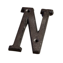 Número residencial em ferro fundido, números de endereço vintage para porta de jardim, perfeito para projetos DIY, letra de metal em estilo