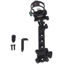 Archery Bow Sight For Compound Bows Target Hunting Aluminum Alloy Construction With 0.019 Fiber Optic Pin And Tool Free Adjustment Universal Fitment