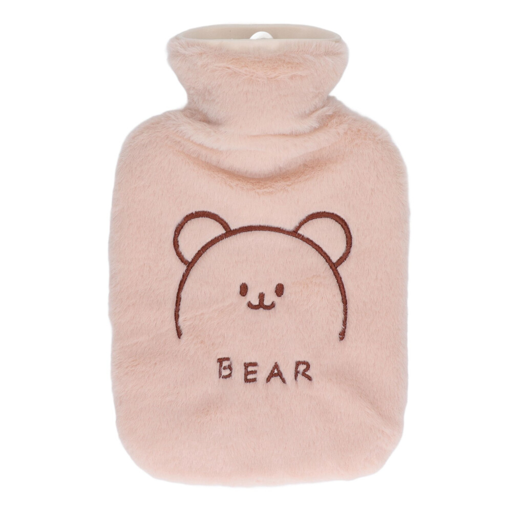Reusable Warm Water Bottle with Cute Cartoon Style, Pain Relief Therapy Tool with Plush Cover, Leak Proof Construction and Anti Slip Texture for