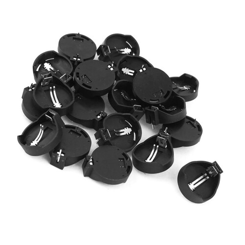3V CR2032 CR2025 Button Cell Battery Holder Adapter Black 100 Pieces 1