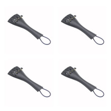 4 Pcs 3/4 4/4 Violin Fiddle Tailpiece Hill Style with 4Pcs Tailgut Tailcord 4 Fine Tuners Aluminum Alloy Durable Strong