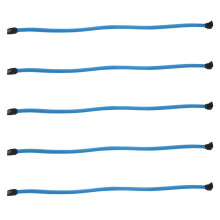 5Pcs 50CM 3.0 III SATA3 7Pin Data Cable 6Gb/S SSD Cables HDD Hard Disk Data Cord with Nylon Sleeved Premium Version