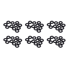 60 Pcs Black Rubber Oil Seal O Shaped Rings Seal Washers 8 x 4 x 2 mm