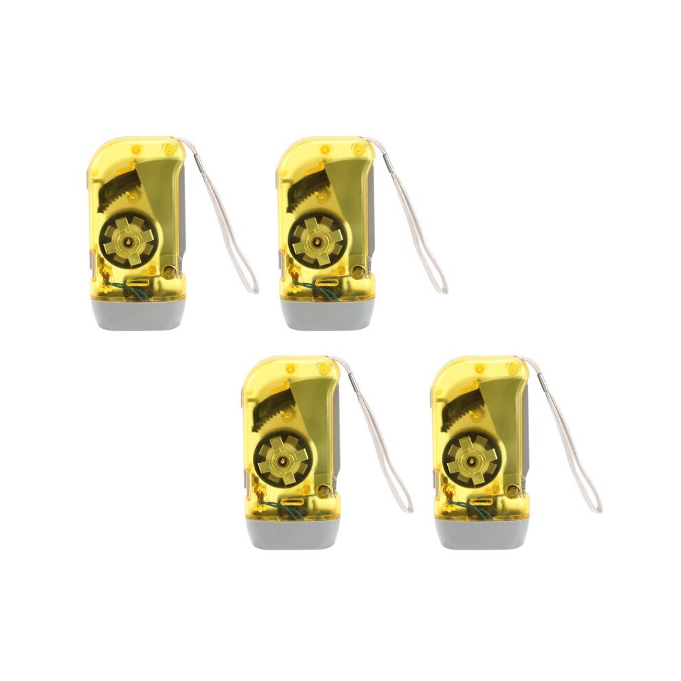 4X 3 Led Dynamo Wind Flashlight Hand-Pressing Crank Nr No Battery Torch 6033893305246