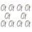 10X Captadores de Transdutor de Microfone de Contato Piezo 3 com Conector de Pino Final para Kalimba 1