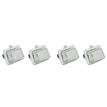4Pcs Car License Plate Light for - W204/W212/W216/W221/W207 18 LED White Rear License Tag Lights