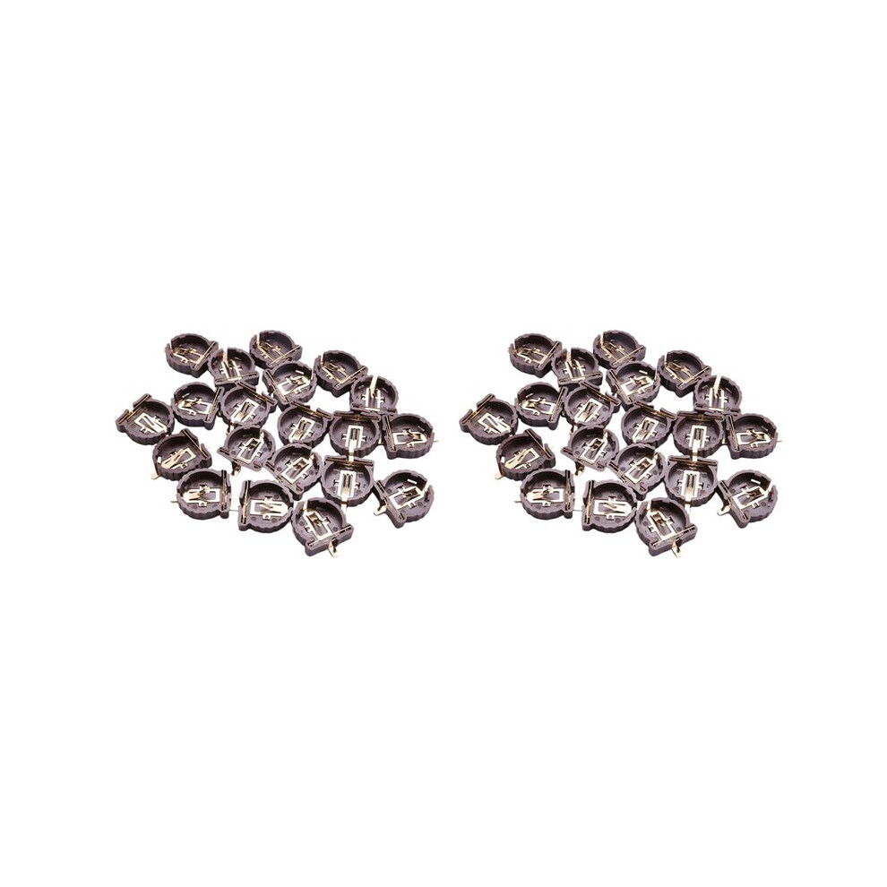 40Pcs Cr1220 Cr1225 Button Battery Holder 3V Button Battery Holder Plating Temperature 4713062603695