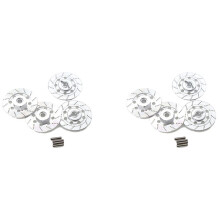 8PCS Metal Brake Disc Wheel Rim Box Metal Hex Adapter 12mm for 1/10 Sakura D4 -Road Racing RC Car Parts,Silver