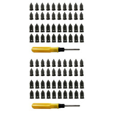 80 STKS Bandenreparatie Rubberen Spijker, Bandenreparatie Rubberen Schroeven Zwart, Snel Gereedschap Zelfbedieningsbandreparatiespijker (40S + 40L)