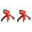 2X Centering Pole Carbon Fiber Pole Leveler Bubble Assembly Right-Angle Level Strap Portable Vertical Level Orange 1