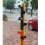 2X Centering Pole Carbon Fiber Pole Leveler Bubble Assembly Right-Angle Level Strap Portable Vertical Level Orange 4