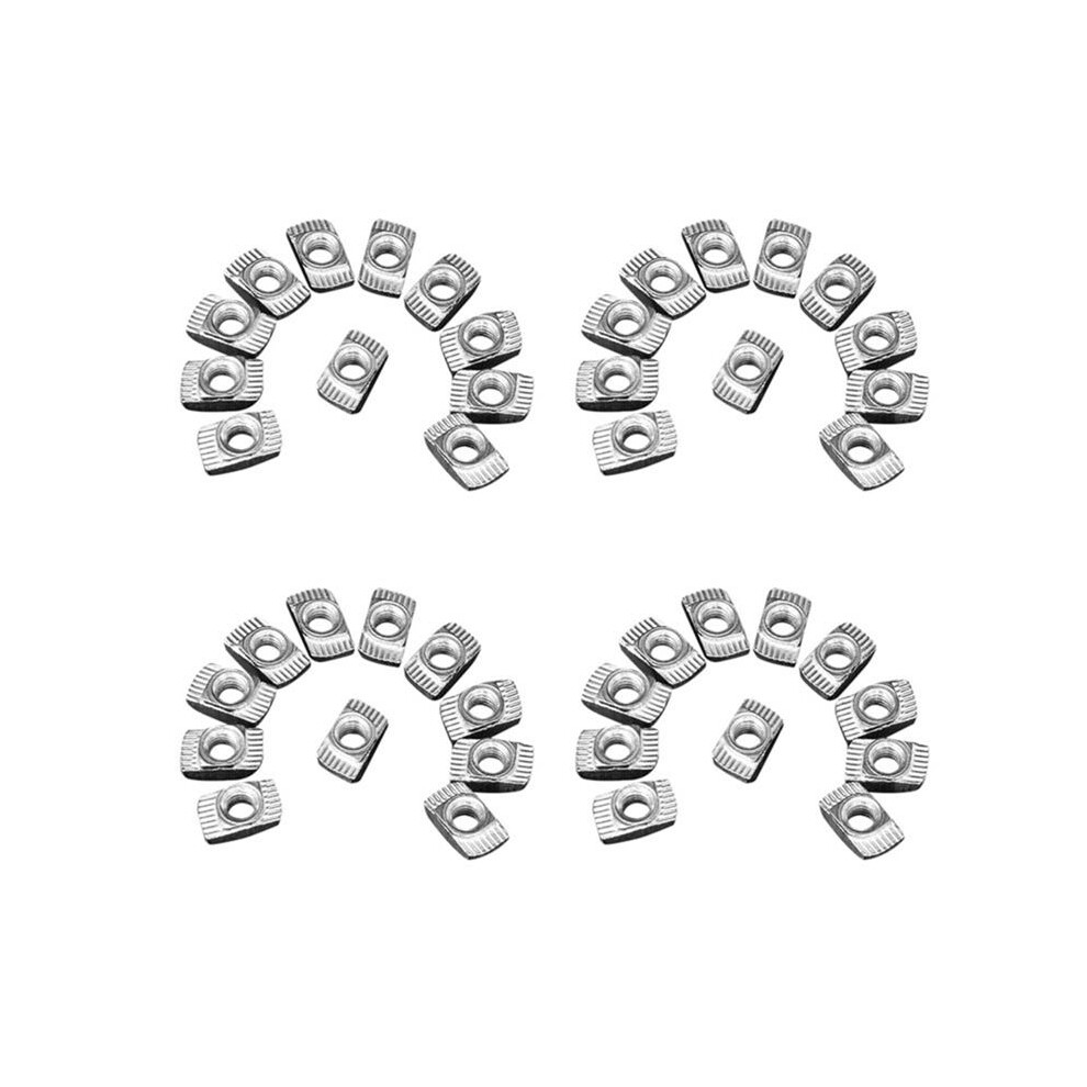400 Pcs M5 Hammer Nut Carbon Steel Aluminum Connector T Fastener Sliding Nut 6031439580355