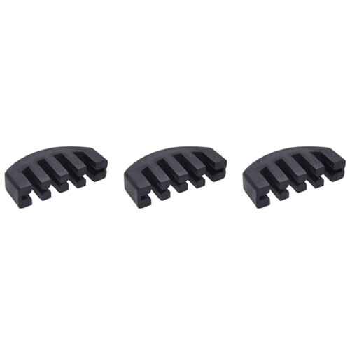 3X Rubber Mute Silencer 4/4 Violin Fiddle Slight Practice Black