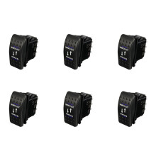6X 12V 20A Winch in Winch Out -OFF- Rocker 7 Pin LED