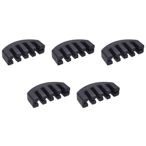 5X Rubber Mute Silencer 4/4 Violin Fiddle Slight Practice Black