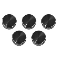 5X Black Aluminum Volume Control Amplifier Knob Wheel