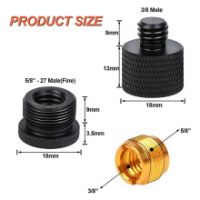 24 Pieces Mic Thread Adapter Set Mic Stand Adapter 5/8 Female to 3/8 Male and 3/8 Female to 5/8 Male Screw Adapter