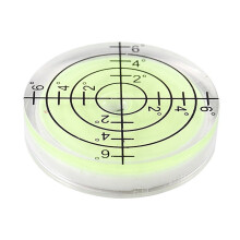 2 Pcs 32x7mm Acrylic Bullseye Bubble Level Round Level Bubble Accessories, Green