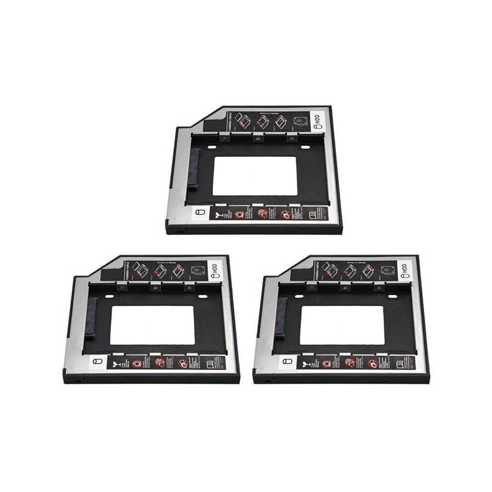 3X Universal 2Nd Hdd Ssd Hard Drive Caddy 9.5Mm For Cd/Dvd-Rom Optical Bay For Hdd Sataii Sdd Hard Disk Bracket 4713137950860