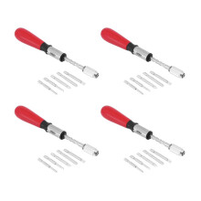 4 set 260MM Spiral Screw Driver Hand Pressing Ratchet Screwdriver with Slotted and Phillips Screwdriver Bits