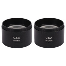 2X Lente Objetiva Auxiliar de Microscópio Estéreo Wd165 0,5X Lente Barlow com Rosca de Montagem de 1-7/8 Polegadas (M48mm)