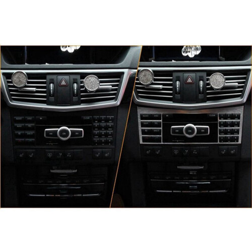 2X Auto Interior Center Console Button Panel  Panel Decorative Cover Trim for   W212 E Class 2009-2015 2