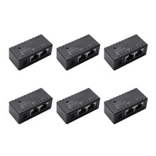 6X Poe Splitter Poe Injector Rj45 5.5mm x 2.1mm Input Passive Poe Injector Splitter Adapter Connector (Black)
