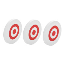 3pièces 25 x 3 cm Tir À L'Arc Eva Cible En Mousse Cible Auto-GuÉRissante Se DÉPlaçant Pratique de Chasse Blanc Rouge