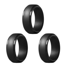 3pcs 8mm Popular Camouflage Black Men Silicone Cool Rings Women Rubber Wedding Ring Environmental Sports Ring 8
