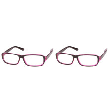 2X Plastic Full Rim Frame Clear Lens Glasses Spectacles Black  for Women