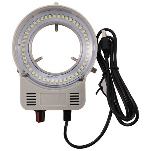 4X 48 LED Industrial Microscope Camera Light Source Ring Lamp Light  Lamp Adjustable Brightness USB Interface 1