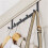 3X  Wide Over the Door Rack Wrought Iron Hook Black 3