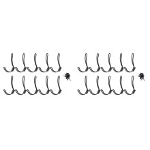 20PCS Rustic Metal Coat Hooks Wall Mounted Hooks Double Vintage Hooks for Hanging Decorative Farmhouse Entryway Hooks