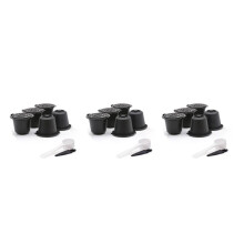 15 Reusable Capsules Refillable Coffee Capsule Filter with Coffee Machines with Coffee Spoon Brush