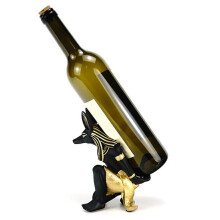 2X Estatuetas de Resina Anubis God Wine Rack Estatuetas Moderno Egito CãO Miniaturas Estátuas Interior de Casa DecoraçãO Escultura