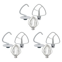 3X Mixer Kit for KSM150 Includes Dough Hook Wire Whip and Coated Flat Beater, 3 Pieces Stand Mixers Repair Set