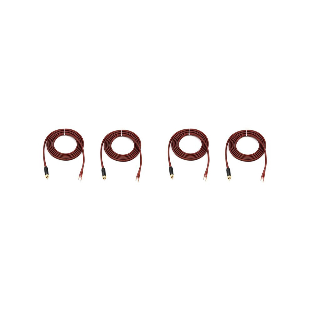 4Pcs Rca Speaker Cable Bare Wire Speaker Wire To Rca Plug,Replace Rca Plug Connector Adapter To Bare Wire Open Audio 6031534286138