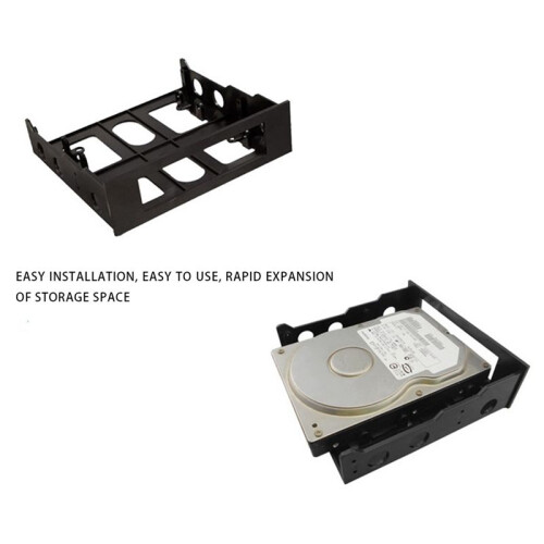 2X Conversor de Suporte de Montagem de Baia de Unidade óptica de 3,5 Polegadas a 5,25 Polegadas para Painel Frontal Hub USB Disquete Caixa de Disco 1